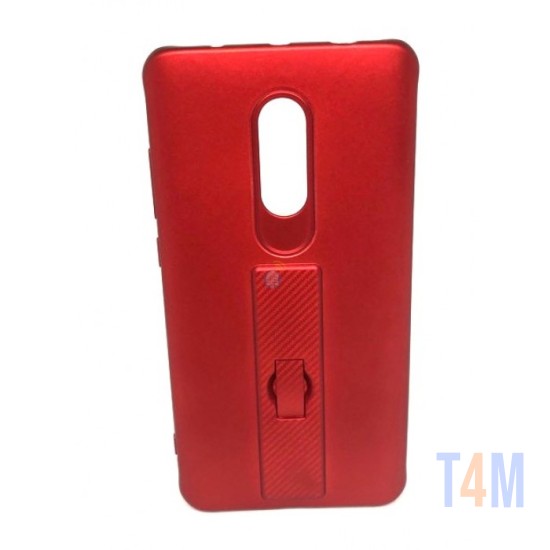 CAPA DE SILICONE MOTOMO COM ANEL DE DEDO PARA XIAOMI REDMI NOTE 4X RED